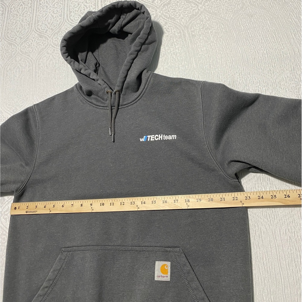 Carhartt Rain Defender Loose Fit Mens Hoodie Sweatshirt M Gray Tech Team Logo - Picture 7 of 8
